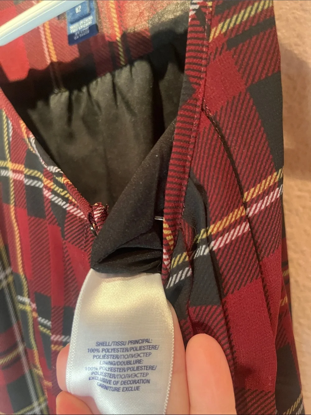 Ralph Lauren Girl’s Lined Plaid Dress Size 12
